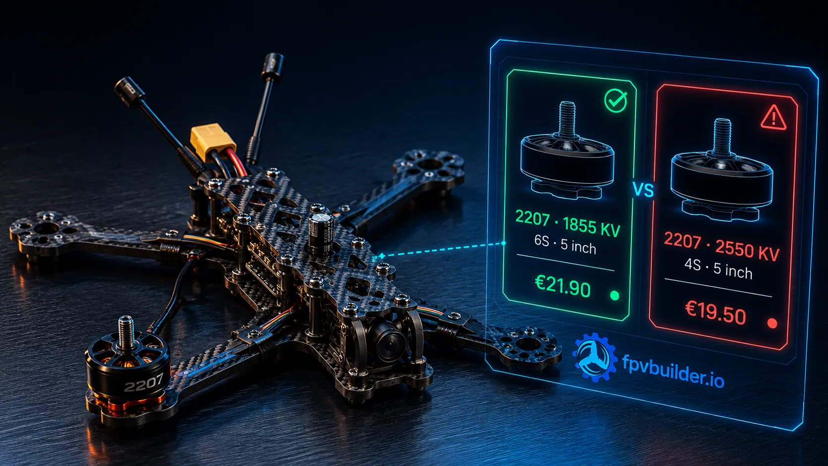 Guided mode: build your first FPV drone step by step · FPVBuilder