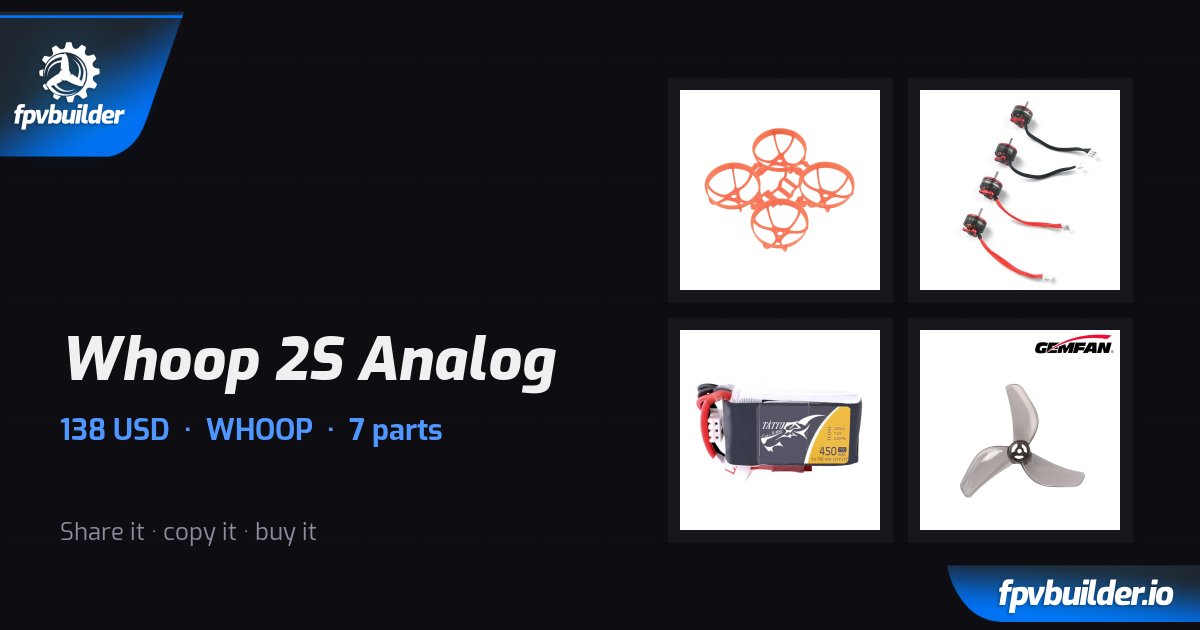 Whoop 2S Analog — FPVBuilder